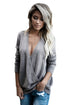 Sexy Gray West Coast Wrap Front Sweater